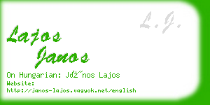 lajos janos business card